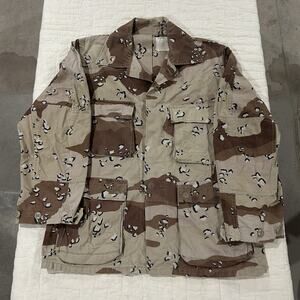 Vintage US Army Chocolate Chip Camo BDU Jacket Medium Regular 6 Color Desert